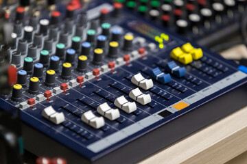 Sound mixing console for concerts and sound recording