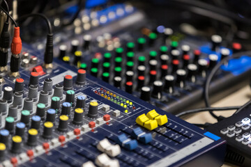 Sound mixing console for concerts and sound recording