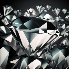 composición de conjunto de diamantes brillantes, generative ai.