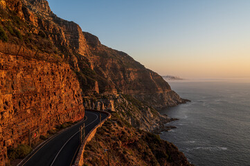 chapmans peak drive in cape town south africa - obrazy, fototapety, plakaty