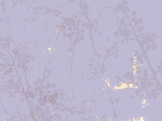 Floral rustic background in violet trendy color with flowers and botanicals