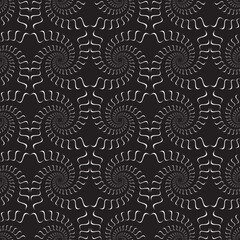 Vector seamless texture. Modern geometric background with spirals.