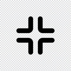 Obraz premium Minimize window screen outline icon in transparent background, basic app and web UI bold line icon, EPS10