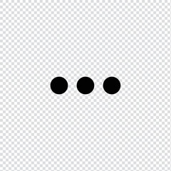 More, three dots, settings  filled icon in transparent background, basic app and web UI bold line icon, EPS10