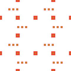 Seamless abstract geometric pattern. Red, green, white. Neon colors. Vector illustration. Squares texture. Design for textile fabrics, wrapping paper, background, wallpaper, cover.