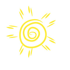 Hand drawn sun symbols