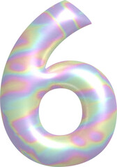 3D Holographic number 6