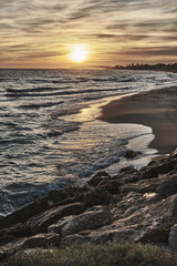 Atardecer en playa