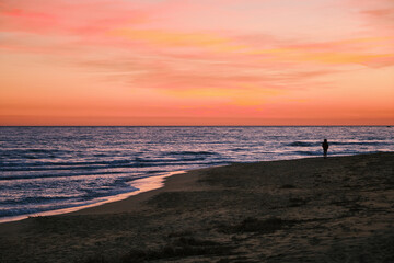Atardecer en playa