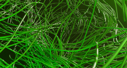 messy Wires with green light