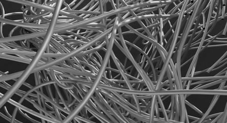 Messy wires black and white background