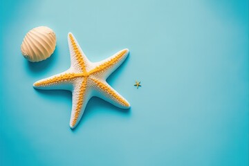 Fototapeta na wymiar Seastar/ Starfish marine decorations scene generative AI