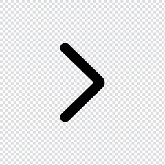 Right arrow outline icon in transparent background, basic app and web UI bold line icon, EPS10