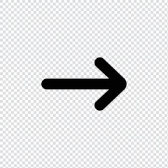 Right direction arrow outline icon in transparent background, basic app and web UI bold line icon, EPS10