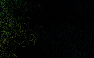 Dark Blue, Green vector background with abstract shapes.