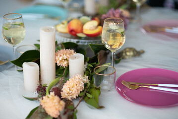 modern area for a wedding ceremony in autumn style