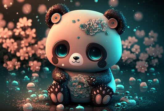 Cute kawaii panda Wallpapers Download