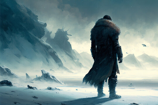 A Frozen Wasteland With Howling Winds Superb Anime And D&D Style.