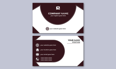 Modern and minimalist business card  double sided business card design template  Vector Creative Business Card Design 