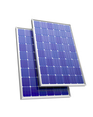 Solar panels in realistic 3d render