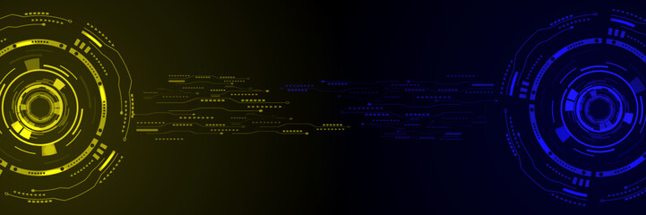 Abstract technology hi-tech data transfer connection background vector illustration.