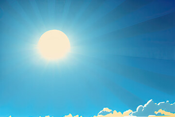 cloudless sky in blue. Generative AI