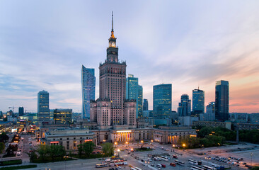 View of the center of Warsaw.Poland. - 562222542
