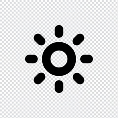 Sun, brightness outline icon in transparent background, basic app and web UI bold line icon, EPS10