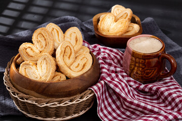 Bakery And Pastry - Tasty Puff Pastry Hearts Covered With Sugar