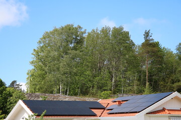 New photovoltaic system on the roof, Sweden - 562224731