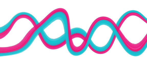 Colorful abstrasct curve with hand painted water color technique, magenta and blue, wave, up and down, soft, half contrast, transparent background, png, design, brush layer, unique wallpaper