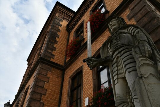 Roland am Rathaus in Calbe an der Saale