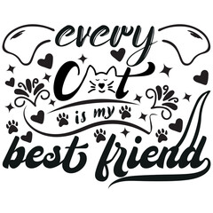 EVERY CAT IS MY BEST FRIEND_T-SHIRT