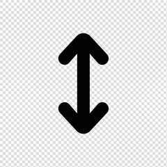 Up down double side arrow filled icon in transparent background, basic app and web UI bold line icon, EPS10