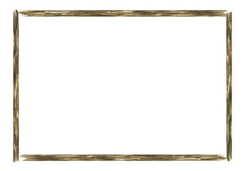 Wooden frame. Plank boards. Watercolor drawing. Photo frame design isolated on background. Background for presentations