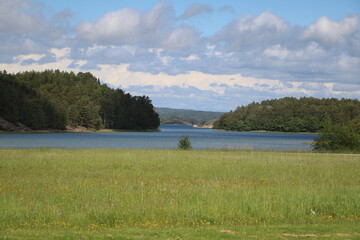 Summer at archipelago island of Tjörn Sundsby kile in Sweden