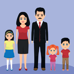 family of five civil servant parents... 2 girls and a boy