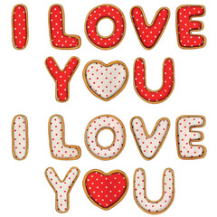 watercolor hand drawn love message cookies