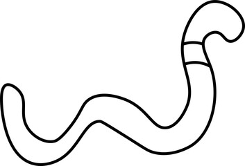 worm design illustration isolated on white background 