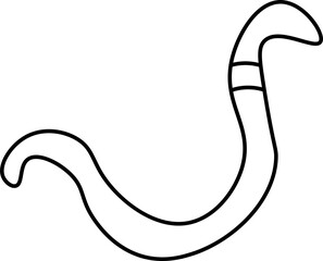 worm design illustration isolated on white background 
