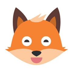 Fox Emoji logo. Vector illustration EPS