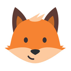 Fox Emoji logo. Vector illustration EPS