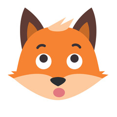 Fox Emoji logo. Vector illustration EPS
