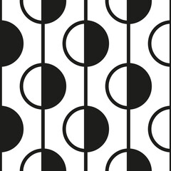 Seamless geometric pattern from circles and lines