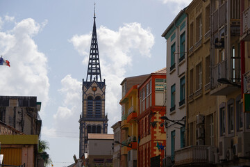 Obraz premium St. Louis Cathedral, Fort de France, in the French Caribbean island of Martinique