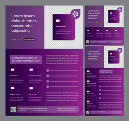 StarterPack in Purple Gradient for Quicker Promotion Needs - Modern lights designs for Flyer, Social Media Post Feed & Story