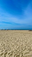 Obraz premium sand beach and blue sky