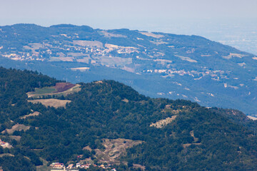 Fototapeta na wymiar Mountain landscape of Cirone Pass, Toscano Emiliano Park in Parma province, Italy