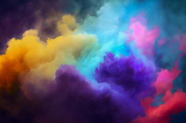 Colourful smoke illustration, Generative, Generative AI, Artificial Intelligence 