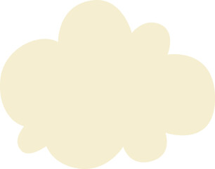 Cute decorative cloud flat icon